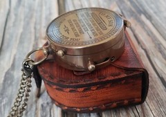 To My Son Compass Personalized Engraved Compass with Leather Case/ Gift for Son