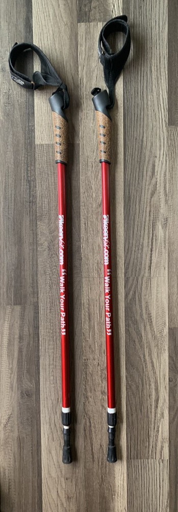 Keenfit 2-Piece Fitness Walking Poles Red