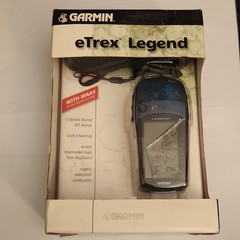 Garmin eTrex Legend Handheld Waterproof Hiking GPS, Built-in Basemap, PC Cable