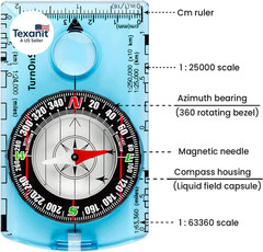 Orienteering Compass – Advanced Scout Compass for Hiking, Camping, and Backpacki