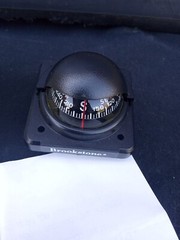 VTG Brookstone Mini Compass Suction Mount Open Box