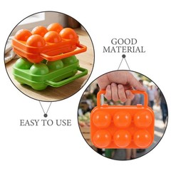 2 Pcs Portable Egg Container Plastic Carrier for Travel Camping Storage