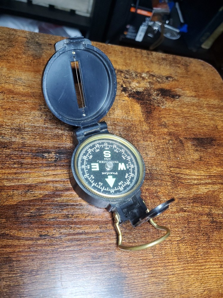 Vintage Precise Pathfinder Engineer Lensatic Compass. Made In Japan.