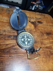 Vintage Precise Pathfinder Engineer Lensatic Compass. Made In Japan.
