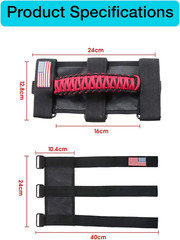 4 Pack Grab Handles Roll Bar Paracord Handgrip Handles with America Flag Pattern