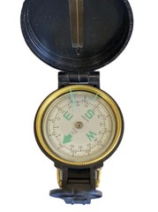 Vtg Lensatic Compass Military Engineer Peep Sight Navigation Survival Compass
