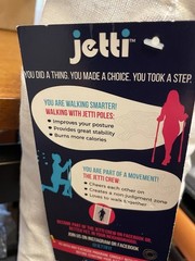 Jetti Weighted Walking Poles Sky Blue Set of 2 New with Bag Size Small 41.5”