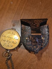 So you can Engraved With Leather Case Gift for Birthday, anniversary Compass.