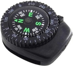 Black Button Mini Survival Compass for Hiking, Camping, Boating, Oil