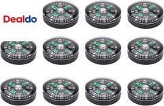 Pocket Compass, 20Mm 12Pcs Mini Pocket Oil Filled Compass for Hiking Camping Out