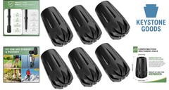 Set of 6 Universal Rubber Tips for Trekking Poles & Walking Sticks