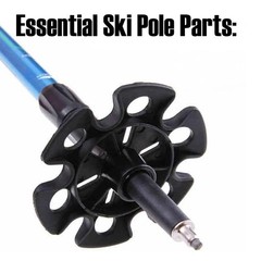 4Pcs Trekking Poles Tips Hiking Accessories – Cane for Walking Black