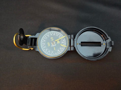 Japan Engineer Directional Compass Lensatic Black Scouting Hiking Vintage