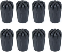 8 Piece Rubber Trekking Pole Tips Hiking Walking Sticks Caps Ends Replacement Ti