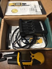 2 Garmin Rino 110 Handheld GPS Unit Yellow/Black Chargers No Batteries