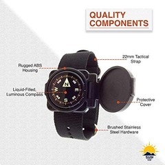 ArmArmour 1 – Shielded Wrist Compass with Rugged Tactical Strap | Compass