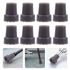 12Pcs Heavy Duty Rubber Tips for Canes Grey Non Skid Walking Stick Replacement