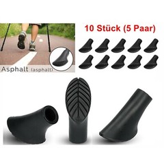 10 x Walking Tarmac Pads Rubber Pads Replacement Feet Trekking Poles Grip Pads x