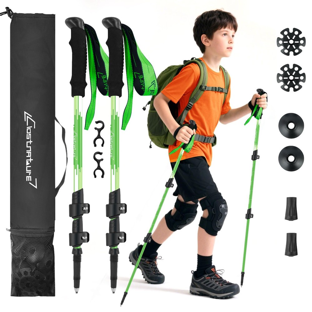 Trekking Poles for Hiking – Collapsible Lightweight Hiking Poles, 2 Pack Alum…