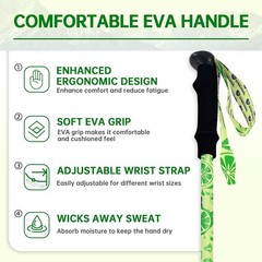 Lightweight Adjustable Aluminum Collapsible Hiking Poles for Kids – 2 Pack