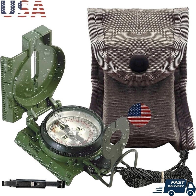 Waterproof Tactical Lensatic Compass Shockproof Navigation Outdoor Lightweight