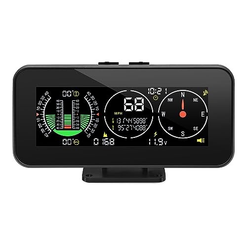 Car Inclinometer Angle Slope Meter Digital HUD GPS Level Tilt Meter , Real