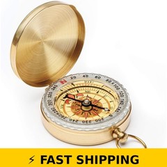 JSD Gold Metal Pocket Compass – Compact and Accurate
