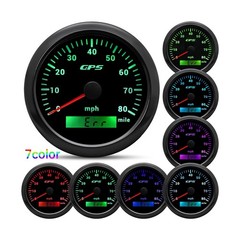 ARTILAURA GPS Speedometer 85mm 3-3/8″ Digital Odometer 80MPH Speed Gauge 7 Co…