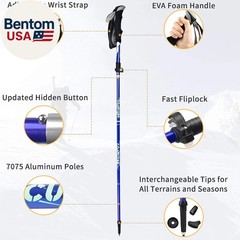 Trekking Poles Collapsible Hiking Poles – 2 Pack Aluminum Alloy 7075 Trekking St