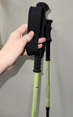 Komperdell AntiShock Ice Trekking Poles Lime Green Silver Adjustable For Women