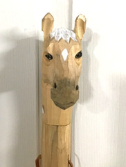 Earth Exploration Co Hand Carved Wood Horse Walking Trekking Hiking Pole Stick