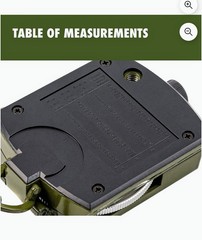 Trail Military Style Green Compass with Durable Metal Body for Nighttime Use.
