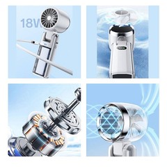Portable 3600mAh Fan with LED Display and Adjustable Speed for Outdoors