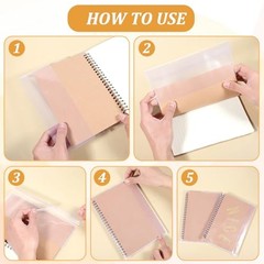 10pcs Clear A5 Book Covers Plastic Exercise Books Covers Waterproof Plastic