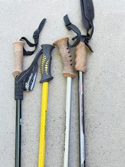 Lot of 4 Individual Trekking Poles – Coleman – Eddie Bauer – New Balance