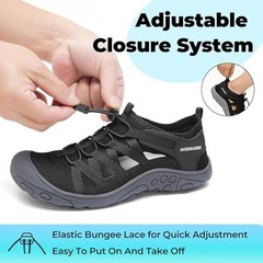 Women’s Hiking Sandals Closed Toe, Lightweight Breathable Water 9 Black