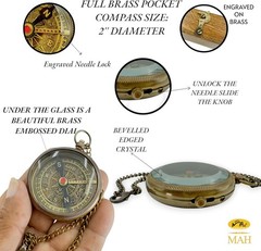 Brass Compass Gift – to My Son Never Forget That I Love You, Sentimental Keepsak