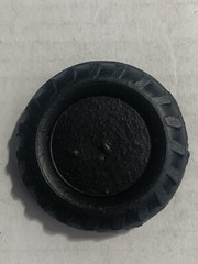 Vintage rubber tire shaped pocket size compass; made in Japan