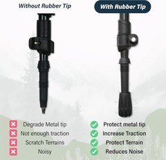 Trekking Pole Tips – Walking Sticks Replacement Tip Protectors – 11mm Hole