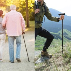 Folding Walking Stick Mountain Cane Walking Stick Cane Canes Holiday Height Adjustment…