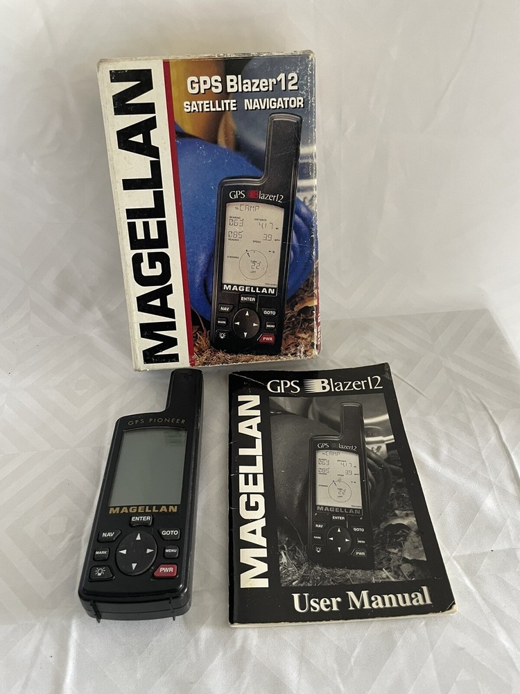 Magellan GPS Blazer 12 Satellite Navigator w/ Manual Outdoors/Hiking Tested