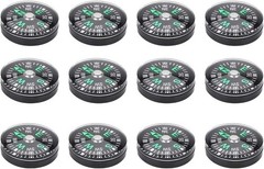 Pocket Compass, 20Mm 12Pcs Mini Pocket Oil Filled Compass for Hiking Camping Out
