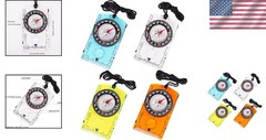 Multifunctional Outdoor Compass with Adjustable Declination and Ruler – 4 Pack