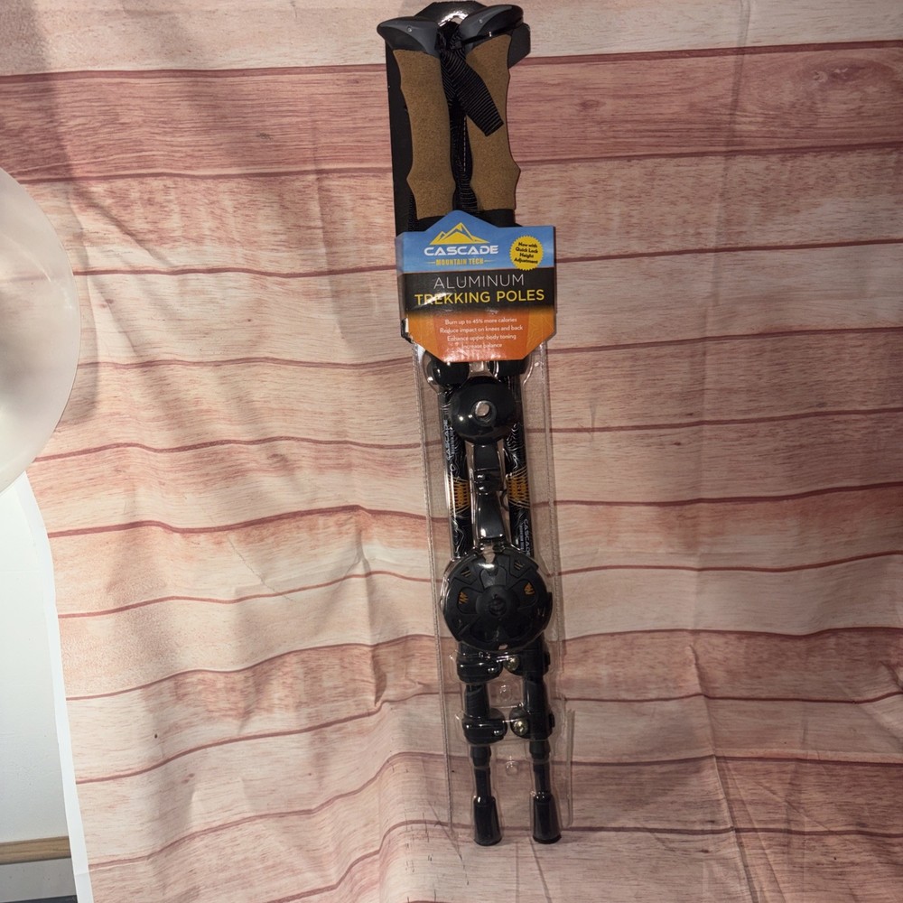 Cascade Mountain Tech Lock Cork Grip Trekking Poles NEW Model# TPALQLCORK2