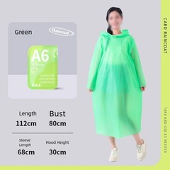 Thick Waterproof Disposable Raincoat Lightweight Travel Rainwear Adult Size