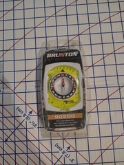 Brunton Map Compass 9020G with Optic Green Baseplate Declination Adjustment. NEW