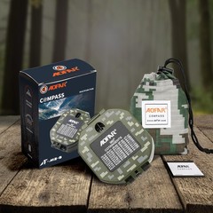 AOFAR Military Compass AF-M2-B Geological Multifunctional- Lensatic, Fluorescent