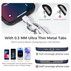 Tiostep Clip and Go Strap for Phone with Wallet Crossbody Phone Medium Black
