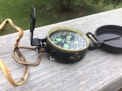 Vintage LENSATIC Compass – JAPAN – Use for Hiking Direction Etc.
