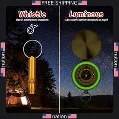 Flintronic Waterproof Luminous Navigation Compass for Hiking & Orienteering